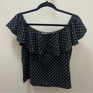 Flowy polka dot top